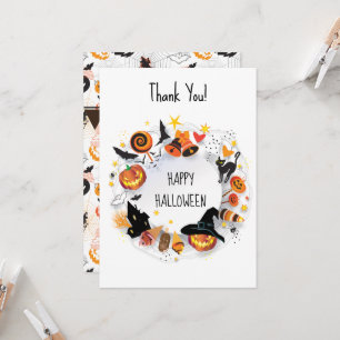Happy Halloween Night Party Card Pumpkin