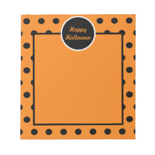 Happy Halloween Notepad (Orange & Black)