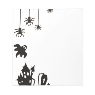 Happy Halloween Notepad – Spooky Pumpkin & Bat 