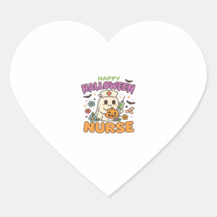 Happy Halloween Nurse Shirt � Cute Spooky Medical  Heart Sticker