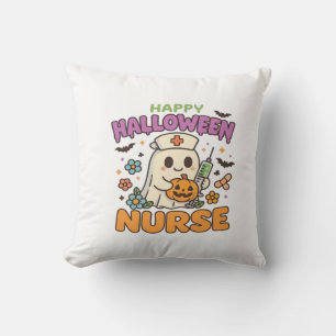 Happy Halloween Nurse Shirt  Cute Spooky Medical W Cushion