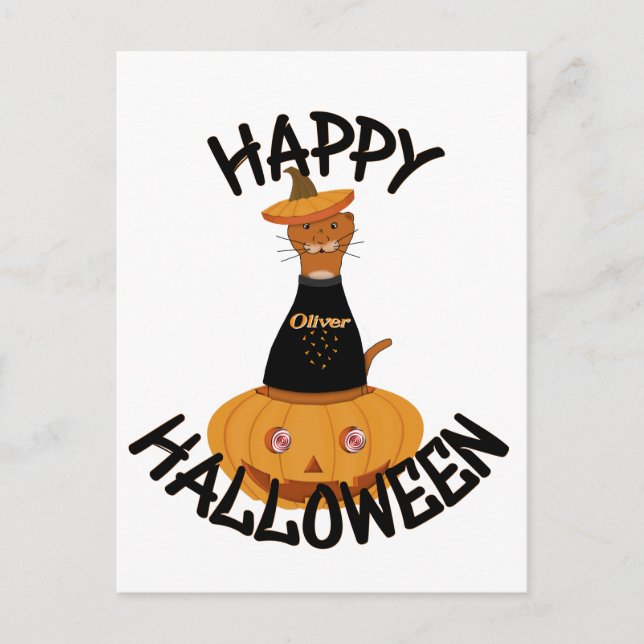Happy Halloween Oliver! Postcard (Front)