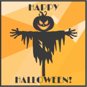 Happy Halloween Orange Black 