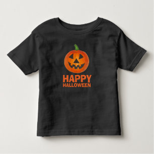 Happy Halloween Orange Jack o' Lantern Pumpkin Toddler T-Shirt