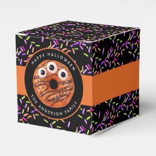 Happy Halloween Orange Monster Doughnut Sprinkles Favour Box