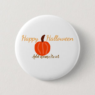Happy Halloween orange pumpink fall orange brown 6 Cm Round Badge