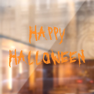 Happy Halloween orange scary decorations