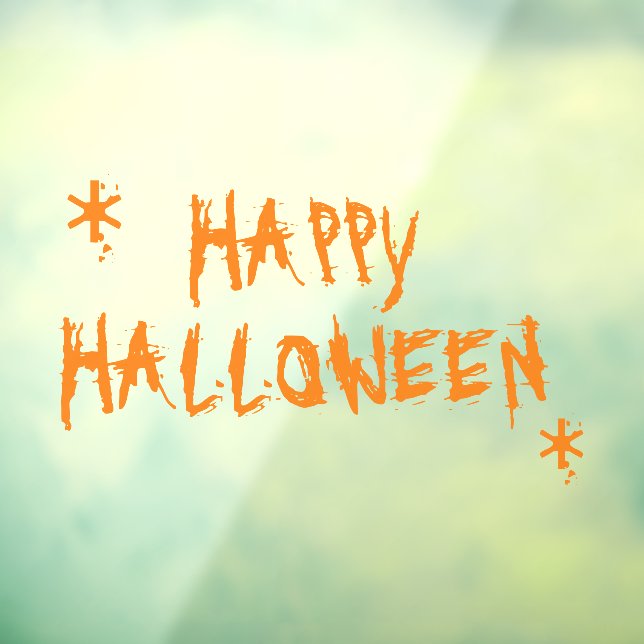 Happy Halloween orange scary spooky typography (Sheet 3)