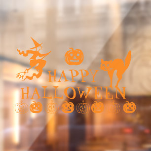 Happy Halloween orange spooky cute decor House