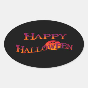 Happy Halloween Oval Sticker