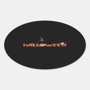 Happy Halloween Oval Sticker
