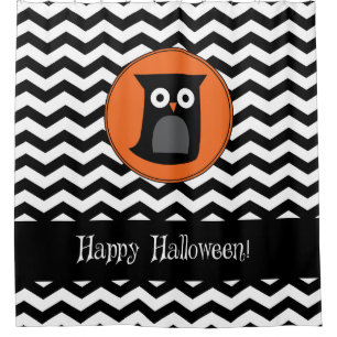 Happy Halloween Owl Shower Curtain