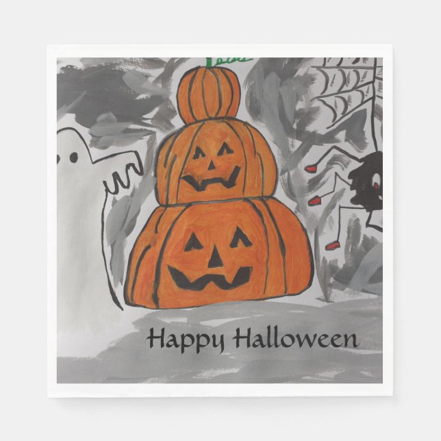 Happy Halloween Paper Napkins (Front)