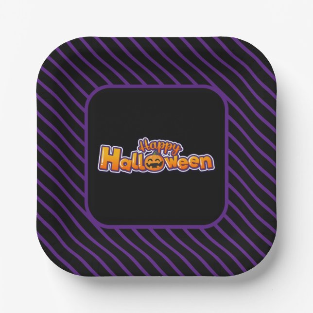 Happy Halloween  Paper Plate (Front)