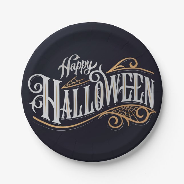 Happy Halloween Paper Plate (Front)