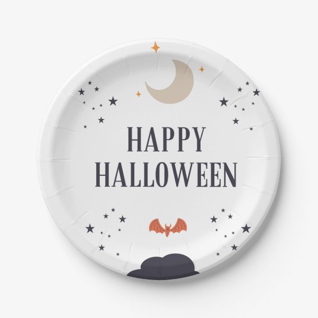 Happy Halloween Paper Plate (Front)