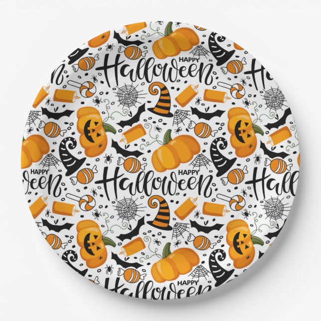 Happy Halloween  Paper Plate (Front)
