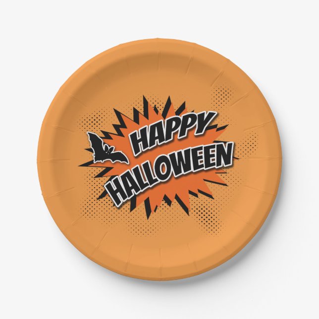 Happy Halloween Paper Plate (Front)