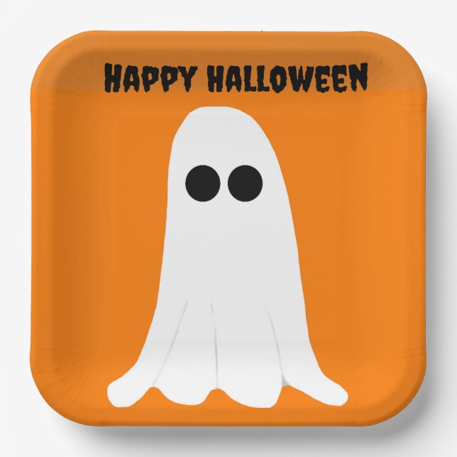 Happy Halloween Paper Plates (Front)