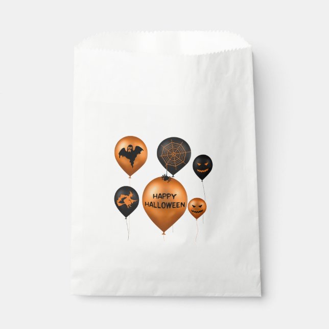 Happy Halloween Party Balloons Favour Bags (Front)