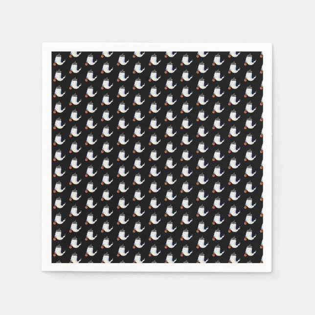 Happy Halloween Party Cute Ghost Napkin (Front)