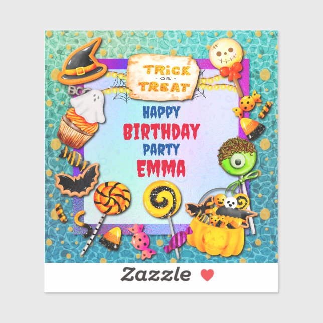 Happy Halloween party filled with trick-or-treat (Sheet)