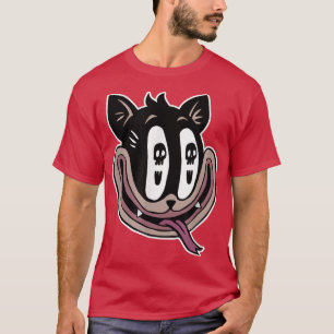 Happy Halloween Party Funny Cartoon Black Cat T-Shirt