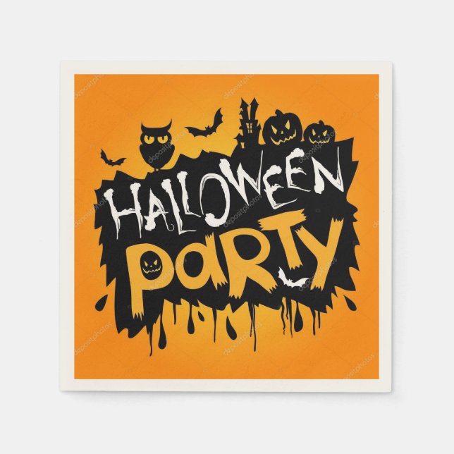Happy Halloween Party Napkin (Front)