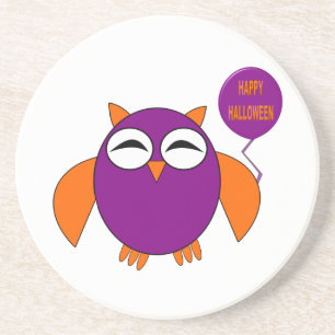 Happy Halloween Party Owl Coasters