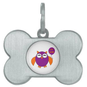 Happy Halloween Party Owl Pet Tag