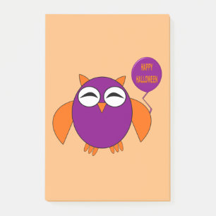Happy Halloween Party Owl Post it notes Pad