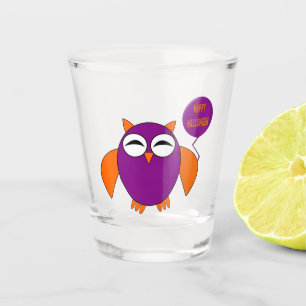 Happy Halloween Party Owl Shot Glass