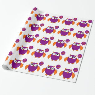 Happy Halloween Party Owl Wrapping Paper