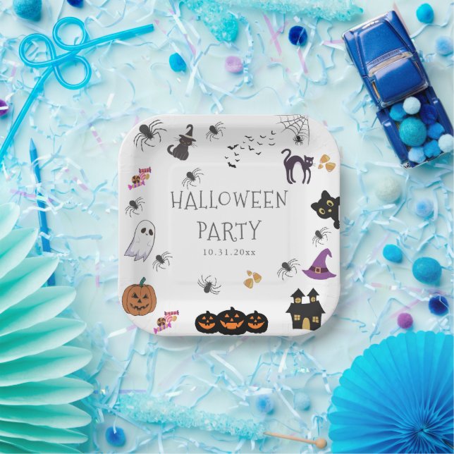 Happy Halloween Party Paper Plate (Party)