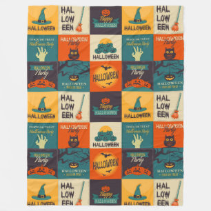 Happy Halloween Pattern Fleece Blanket