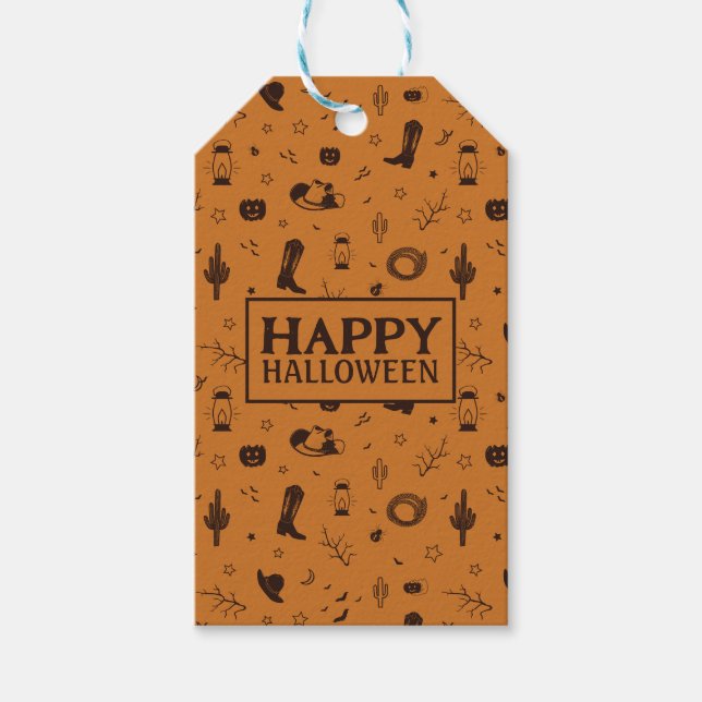 happy halloween pattern gift tags (Front)