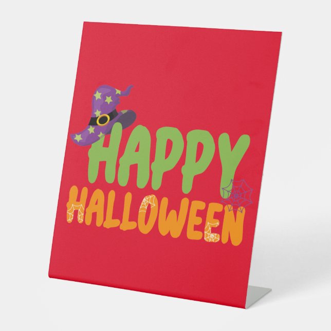 Happy Halloween Pedestal Sign (Front)
