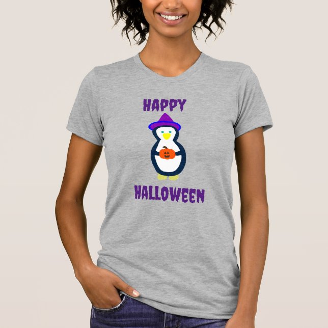 Happy Halloween Penguin  T-Shirt (Front)