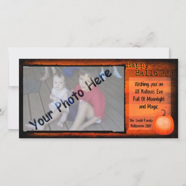 Happy Halloween Photo Card (Front)