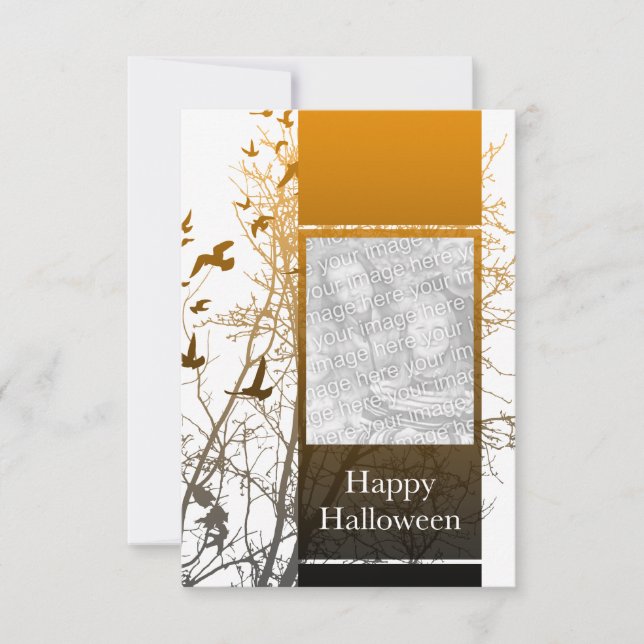 happy halloween photo card : silhouscreen (Front)
