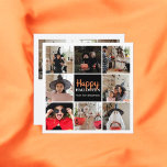 Happy Halloween Photo Collage Simple Card<br><div class="desc">Modern script calligraphy.</div>
