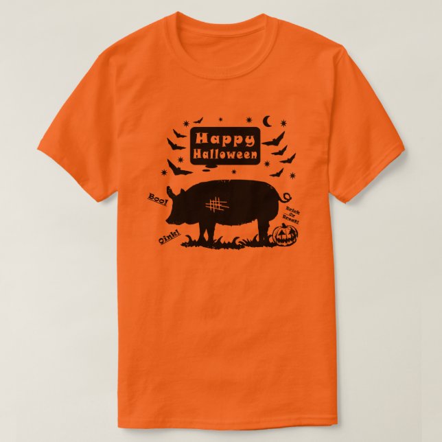 Happy Halloween Pig T-Shirt (Design Front)