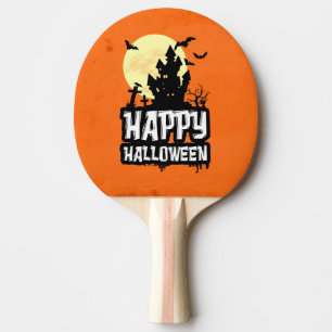 Happy Halloween Ping Pong Paddle