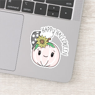 Happy Halloween   Pink Pumpkin and Polka Dots   