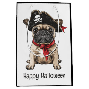 Happy Halloween Pirate French Bulldog Medium Gift Bag