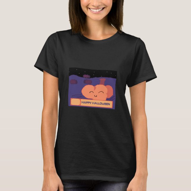 Happy Halloween 🎃 pixel T-Shirt (Front)