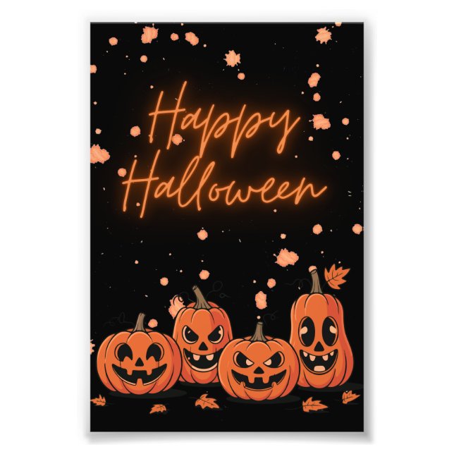 Happy Halloween Postcard Photo Print (Front)