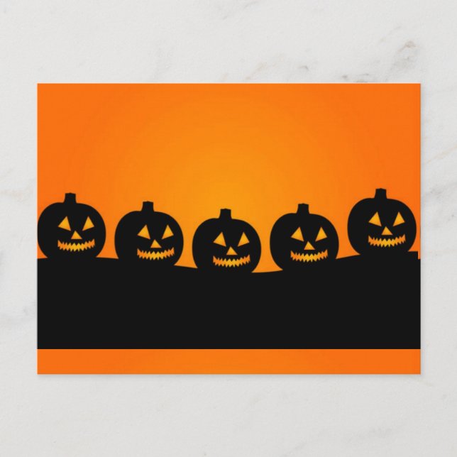 Happy Halloween Pumkin Heads Postcard (Front)