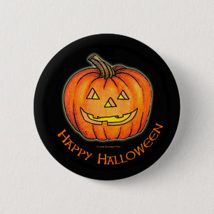 Happy Halloween Pumpkin 6 Cm Round Badge