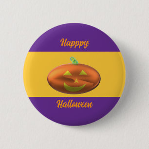 Happy Halloween Pumpkin 6 Cm Round Badge